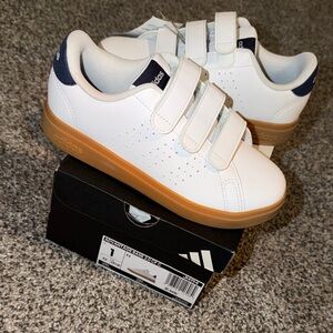 Adidas Kids White and Brown Sneakers